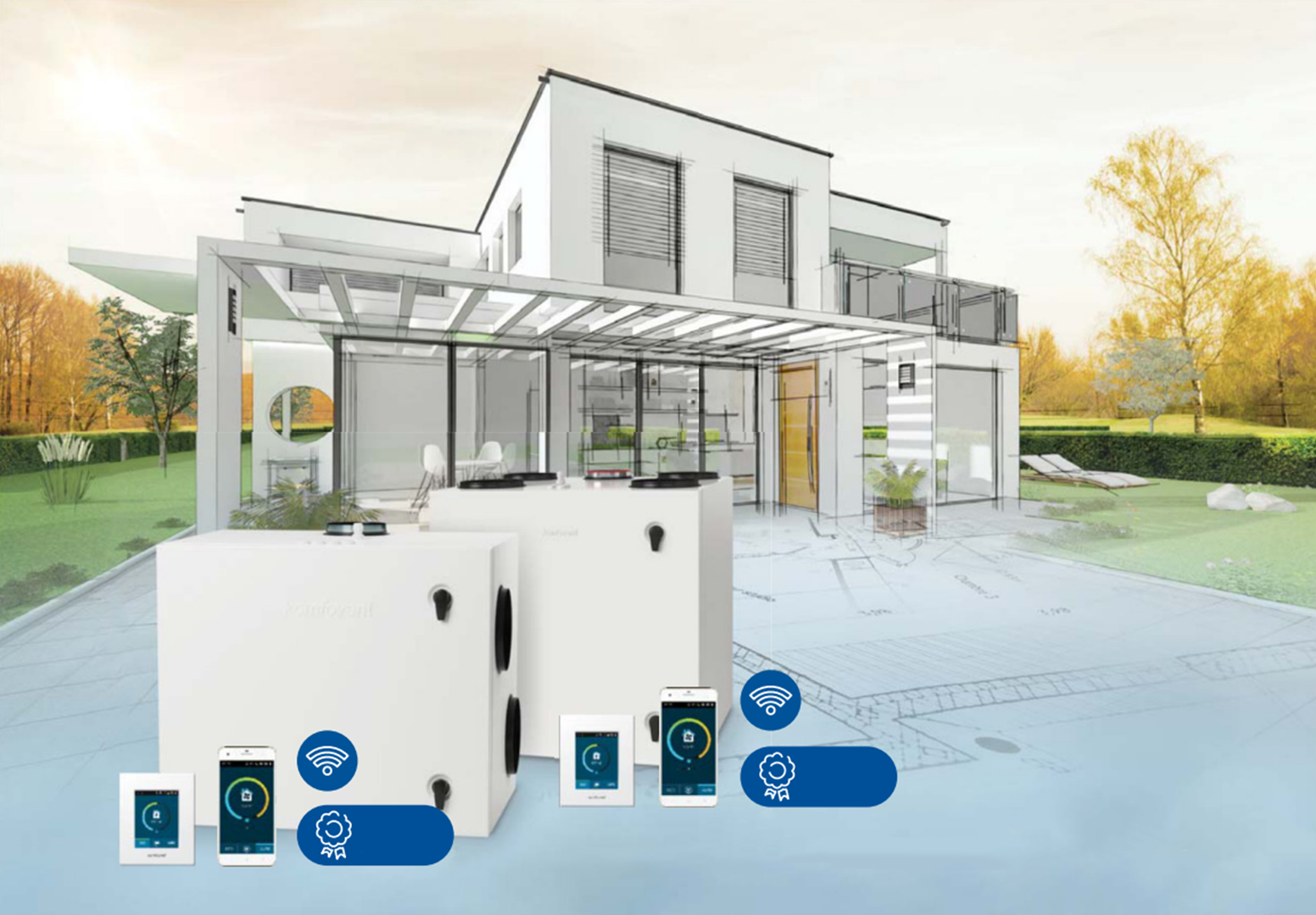 Máy cấp khí tươi Komfovent Domekt chính hãng tại Linh Dương
